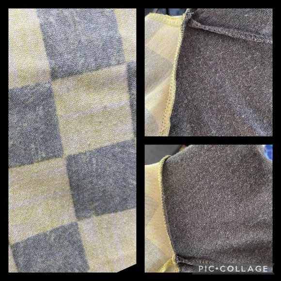 LuLaRoe Randy Unisex XS Checkered Raglan Baseball Style Tee Top 3/4 Sleeves - Picture 11 of 12